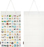 PACMAXI Hanging Brooch Pin Organizer, Display Pins Storage Case, Brooch Collection Storage Holder, Holds Up to 96 Pins.(Not Include Any Accessories) (S-96 Slots, Ivory White, Small)