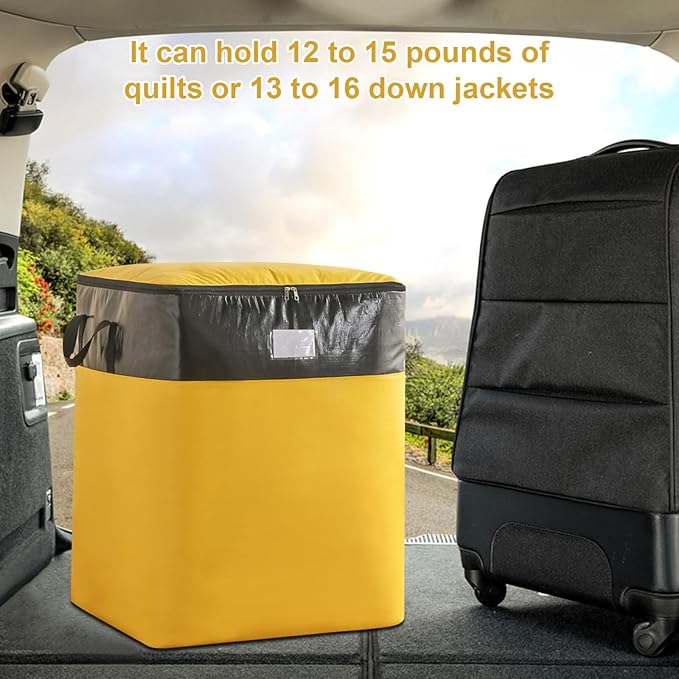 Upgrade Moving Bags Heavy Duty Extra Large,Heavy-Duty Storage Bags – Alternative to Moving Boxes, Plastic Storage Bins, Mattress Bags for Moving & College Essentials (yellow, 104L)