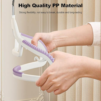 Ergocar Plastic Hanger Rainbow Anti -Slip Non -Traceless Hanger Saves Space Hanger Heavy Colored Hanger Suitable for Shirts, Dress, Gravita Hanger, Durable Versatile Color Clothes Hanger