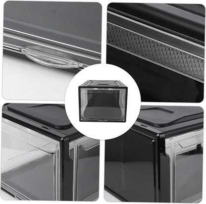 Transparent Stackable Sneaker Shoe Box with Clamshell Design Acrylic and PP Plastic Organizer for Men and Women Easy-open Display Case for Household Shoe Storage and Practical