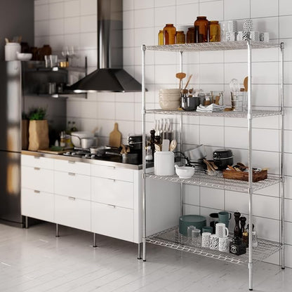 24" Deep x 42" Wide x 74" Height Wire Shelving Kit | 4-Tier | NSF Commercial Storage Rack Unit