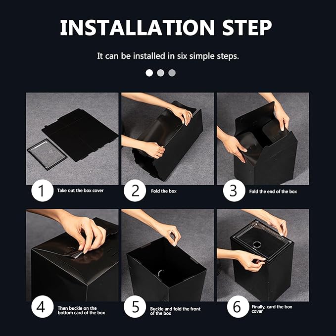 VICASKY Plastic Shoes Storage Box with Dustproof Cover, 34x18x25cm, Black Front-opening Shoe Organizer for Sneaker and Boot Storage at Home