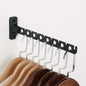 Alise Clothes Drying Rack Wall Mounted Coat Hanger Black, Foldable Hangers Rack Clothes Hook Closet Storage Organizer, Swivel Space Saving Clothes Hanger Rack for Bedroom Bathroom Laundry