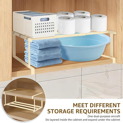 Shoe Storage Rack Retractable, Space Saving Hanging Shoe Organizer Shelves, Expandable Hanging Shoe Rack Organizer for Pantry, Laundry Room, Desk, Cabinet, Bookshelf
