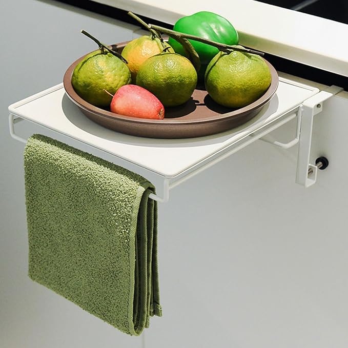 Foldable Cabinet Door Storage Shelf Expandable Kitchen Counter Organizers Practical Organizers Rack Space Efficient Hanging Board
