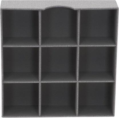 Household Essentials Grey 728-1 Deep 9 Section Drawer Organizer Box for Storage 12 in x 3.13