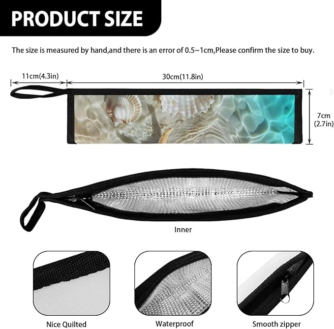 COEQINE Starfish Utensil Holder For Kitchen Travel Portable Cutlery Pouch Metal Straws Case With Handles Portable Small Storage Bag for Fork Spoon Knife Organizer Holder for Pcnic Outdoor