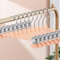 HUADYMEET 20 Pack 12Inch Pants Hangers with Wide Clips,Metal Trouser Hangers for Jeans. Space Saving Heavy Duty Non-Slip Adjustable Closet Organizers and Storage Shorts Hanger for Women, MenCoral Pink
