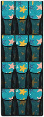 Starfish Over the Door Organizer Bathroom Door Storage for Toiletries 4 Shelf 12 Mesh Pockets Shoe Rack for Closet Door Easy to Install Hanging Storage Bag for Toys Snacks Shoes