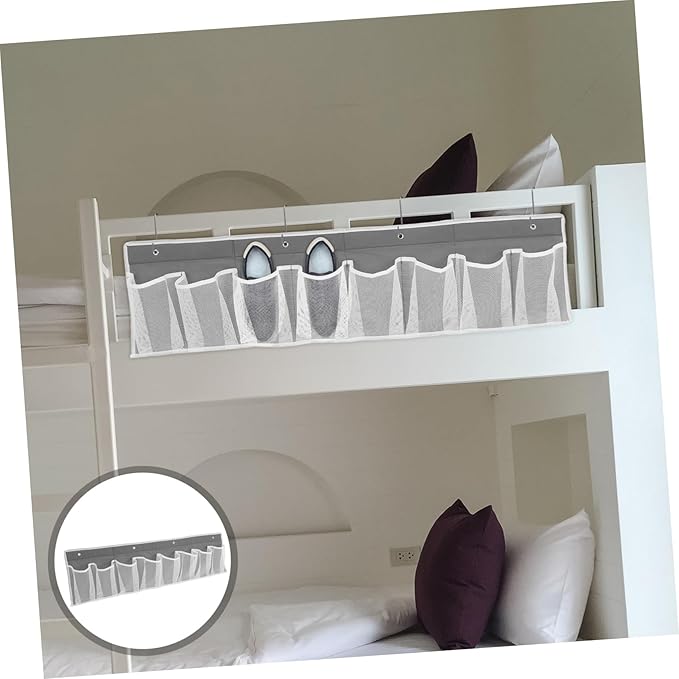 Bedside Hanging Shoe Organizer Non Woven Fabric Mesh Storage Bag with Compartments for Rv and Camper Space Saving Closet Organizer for Shoes and Accessories