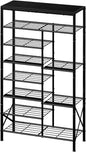8-Tier Shoe Rack, Shoe Storage Organizer with Boots Storage, Large Capacity Shoe Shelf Holds 20-23 Pairs of Shoes, Durable and Stable, for Entryway, Closet, Hallway, Dorm Room, Black