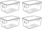 Clear Plastic Storage Bins with Lids, Perfect for Kitchen Organization or Pantry Organization and Storage, Stackable Fridge Organizer Bins, Storage Containers for Organizing, Cabinet Organizers