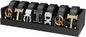 Belt Organizer for Drawer - Bamboo Belt Storage Organizer | Belt Rack for Closet Wall Mount Men Women Tie Sock Bra Scarf Ribbon (Black, 7 Grids)
