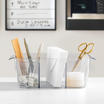 iDesign Makeup Organizer for Countertop - Storage for Cosmetics and Toiletries, Set of 2, Clear, Made in USA