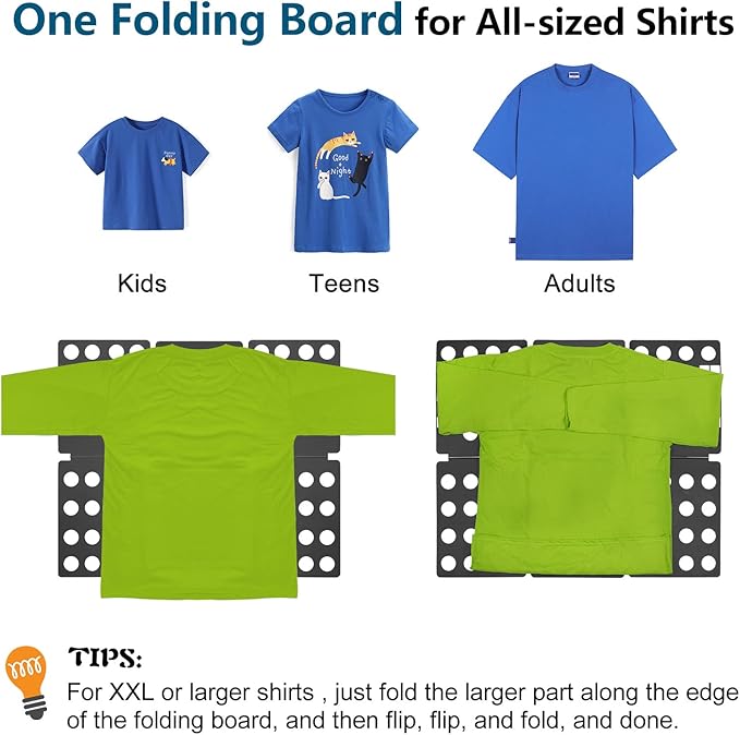 Sealegend V1 Shirt Folding Board for Clothes Adults Shirt Folder Durable Plastic t Shirts Fast Laundry folders, Black