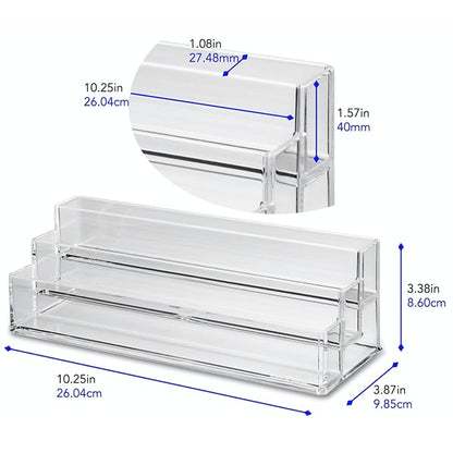 byAlegory Tiered Acrylic Eyelash Makeup Organizer | 3 Tiers (CLEAR)
