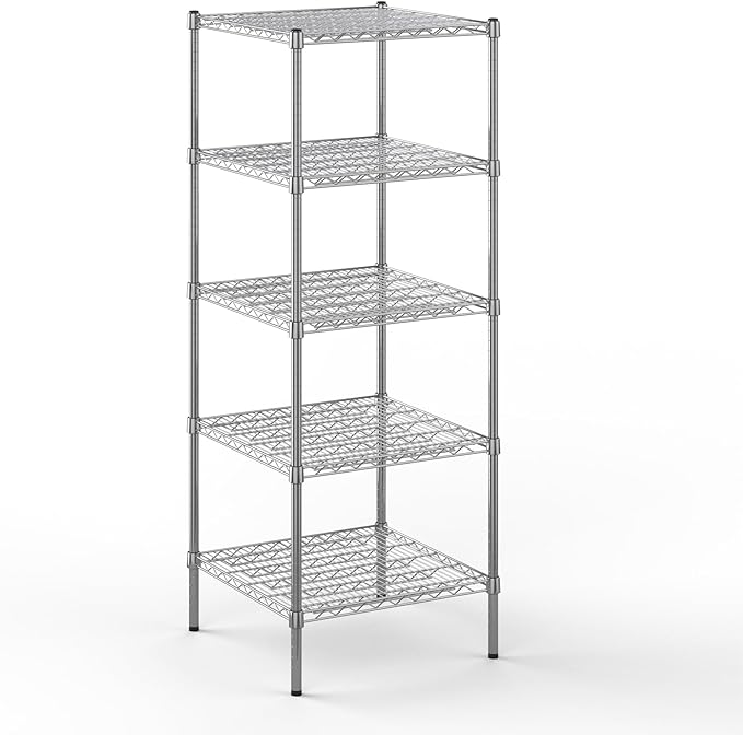 24" Deep x 24" Wide x 64" Height Wire Shelving Kit | 5-Tier | NSF Commercial Storage Rack Unit