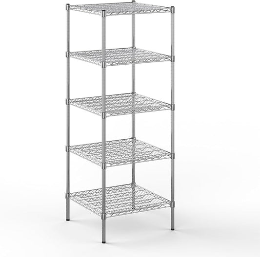 24" Deep x 24" Wide x 64" Height Wire Shelving Kit | 5-Tier | NSF Commercial Storage Rack Unit