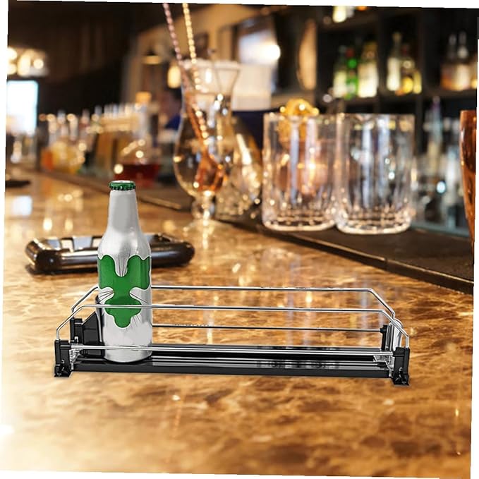 2pcs Automatic Pusher Can Dispenser for Refrigerator Stable Material Soda and Beer Organizer Easy-install Fridge Drinks Organizer for Neat Beverage Storage