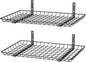 EVERHANGER Garage Wall Shelves 12x24 Inch, Wall Mounted Storage Shelf, Metal Shelf Rack, Heavy-Duty Shelf Organizer 2 Pack, Black