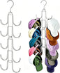 Baseball Hat Organizer for Closet: Hanging Cap Rack with 10 Rotatable Large Hooks - Metal Hat Hanger for Wall Home Door Apartment - Holds Up to 40 Baseball Caps - 1 Pack Sliver