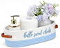 Hello Sweet Cheeks Bathroom Decoration Blue and White Cotton Rope Toilet Basket Toilet Paper Holder Basket Rustic Bathroom Organizer Farmhouse Home Decoration Organizing Small Baskets