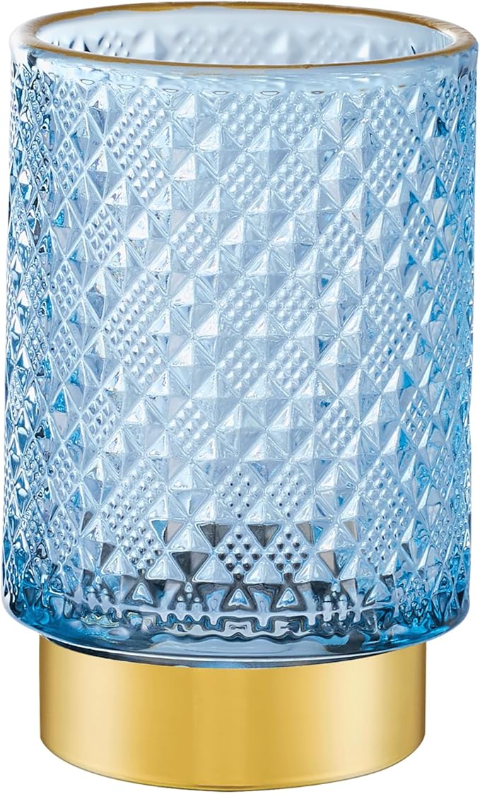 Makeup Brush Holder Organizer,Toothbrush Holders,Desk Pen Pencil Holder,Multifunctional Vintage Glass Brush Cup（A45-3-US）