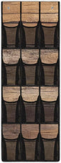 12 Pockets Door Hanger Organizer Woodgrain Over The Door Shoe Organizer Space Saving Multi-Funtion Storage Bag Mesh Fabric Wall Hanging Storage for Bathroom