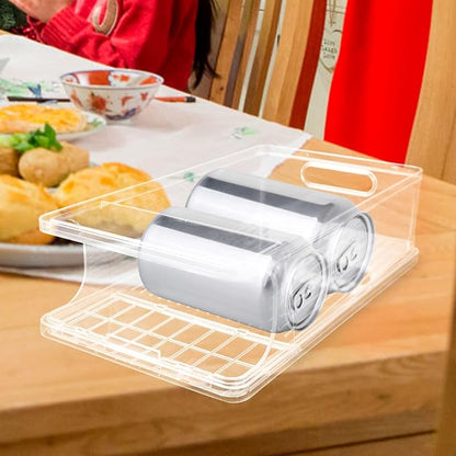 Amosfun Stackable Refrigerator Can Holder Rolling Beverage Organizer Bin for Fridge Efficient Drink Dispenser for Soda Beer More for Everyday Use