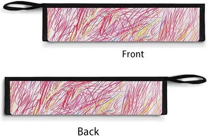 Portable Tableware Carrier Pouch Cutlery Bag Silverware Organizer Accessories for Travel Camp Party,Lines