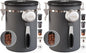 Veken Coffee Canister with Window,Airtight Stainless Steel Kitchen Food Storage Container, Date Tracker & Scoop for Grounds Coffee, Beans, Tea, Flour, Cereal,Sugar,22OZ,Grey (Pack of 2)