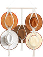 Macrame Hat Hangers 5 Hats Can Be Hung Bohemian Hat Holder Hat Organizer 100% Natural Cotton Can Be Used For Cowboy Hats, Wide-Brimmed Hats, Etc Room Decoration Gifts
