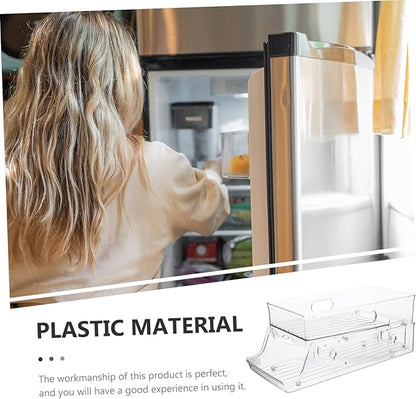 Alipis Refrigerator Organizer Bin Double Layer Rolling Beverage Can Dispenser for Soda Beer Groceries Space Saving Drink Storage Design