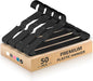Plastic Hangers for Clothes - Durable & Versatile Color, Coat, Shirt & Pants Hangers - Space Saving Closet Storage Organizer Essentials with Non-Slip for Home, Dorm, Apartment (Black, 50 Pack)