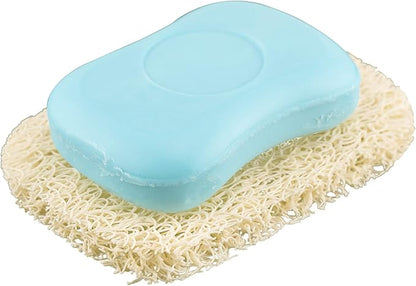 Snowkingdom 4 Pack Beige Soap Saver Holder Draining Soap Lift Pads for Shower Kitchen 2.9" x 4.5" PVC Non-BPA Non-Slip Durable