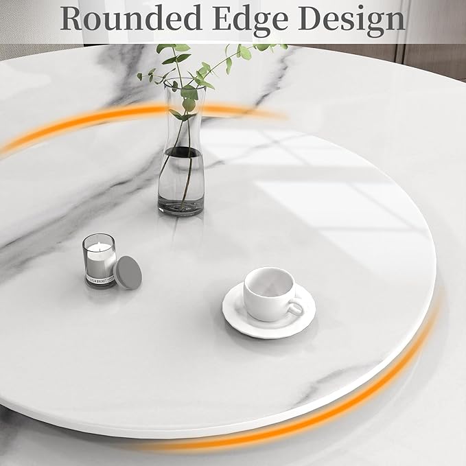 19.69" Lazy Susan for Table Top Sintered Stone Rotating Serving Tray for Dining Table, Kitchen Lazy Susan Organizer Spinning Rotating Food Server Party Centerpieces