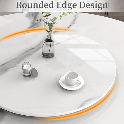 19.69" Lazy Susan for Table Top Sintered Stone Rotating Serving Tray for Dining Table, Kitchen Lazy Susan Organizer Spinning Rotating Food Server Party Centerpieces