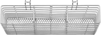 SANNO Silverware Organizer - Cutlery Utensil Holder Stainless Steel Drying Rack Drainer for Kitchen Silverware
