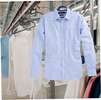 Unomor 10pcs Heavy Duty Non- Clothes Hangers Extra Wide Plastic Hangers for Jackets Suits Pants Space Saving Organizer for Closet Versatile Design