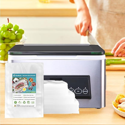 Chamber Vacuum Sealer Bags,6"X8"&8"X12"200Pcs Pre-cut Chamber Machine Pouches,Heavy Duty Chamber Vacuum Bags for Commercial Sealer,Food Storage,Meal Prep,Sous Vide,Meat Cheese Goods