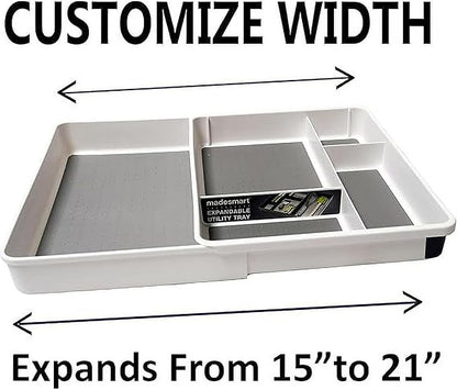 FlexiDrawer™ Expandable Utility Tray – Classic White Magic