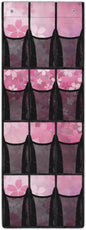 Cherry Blossom Over the Door Shoe Organizer,Shoe Organizer Door Hanger,Space Saver Shoes Hanger Storage Organizer Bag with 12 Mesh Large Pockets