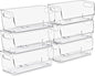 Sorbus Stackable Storage Bins Open Front, Clear Stackable Storage Bins, Pantry Bins for Storage and Organization, Acrylic Stackable Bins for Kitchen, Clear Pantry Organizer Bins (Small Narrow 6 Pack)