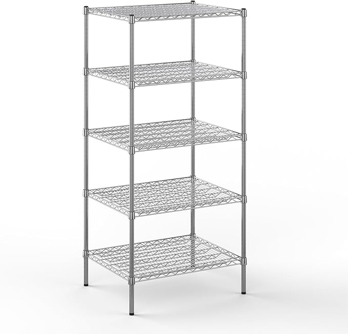 24" Deep x 30" Wide x 64" Height Wire Shelving Kit | 5-Tier | NSF Commercial Storage Rack Unit