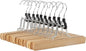 Amazon Basics Wooden Pants Hangers Closet Organizer,Natural,(Pack of 120)