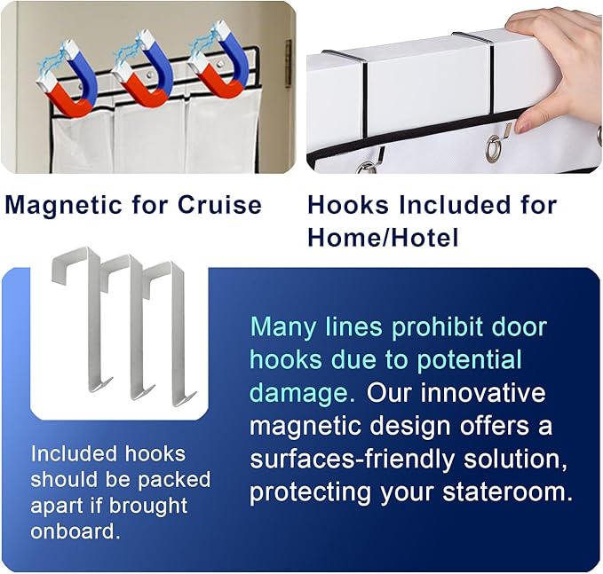 Cruise Ship Approved Fan Magnetic Cruise Door Organizer