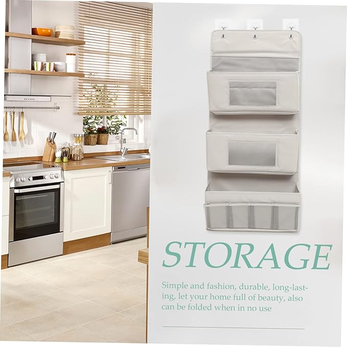 Multi Layer Door Hanging Storage Pouch Over The Door Organizer for Living Space Breathable and Design for Living Bedroom Bathroom