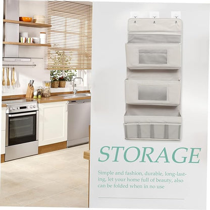 Multi Layer Door Hanging Storage Pouch Over The Door Organizer for Living Space Breathable and Design for Living Bedroom Bathroom