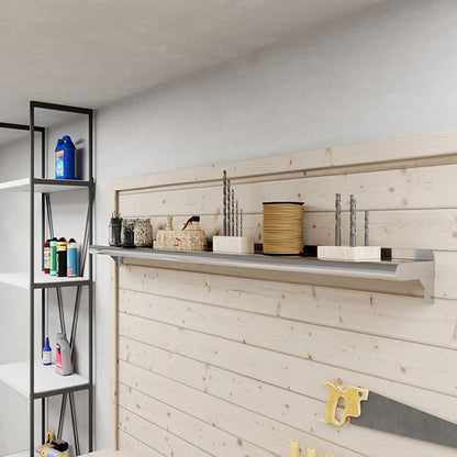 AmGood 6 in. x 60 in. Stainless Steel Wall Shelf | NSF | Metal Shelving | Garage, Laundry, Storage, Utility Room | Restaurant, Commercial Kitchen