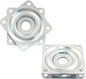Hordion 2 Pcs 2 Inch Lazy Susan Turntable Bearings, Square Rotating Plate Lazy Susan Hardware Heavy Duty Swivel Plate for Kitchen Dining Table Makeup Holder, Silver